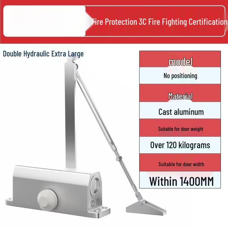 Heavy-Duty Dual Hydraulic Non-Positioning Door Closer
Heavy-Duty Dual Hydraulic Non-Positioning Door Closer