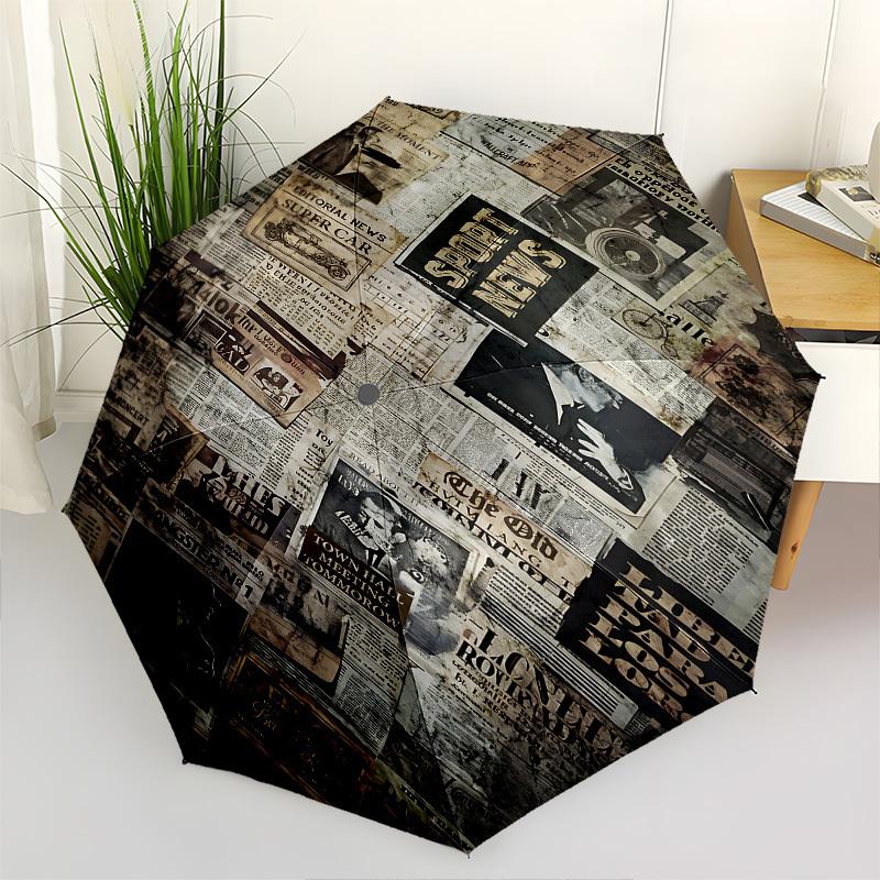 Newspaper Clippings Historic Archive Themed Automatic Opening and Closing Umbrella, Brightly Colored 8-rib Portable Umbrella, Suitable for M
Newspaper Clippings Historic Archive Themed Automatic Opening and Closing Umbrella, Brightly Colored 8-rib Portable Umbrella, Suitable for M