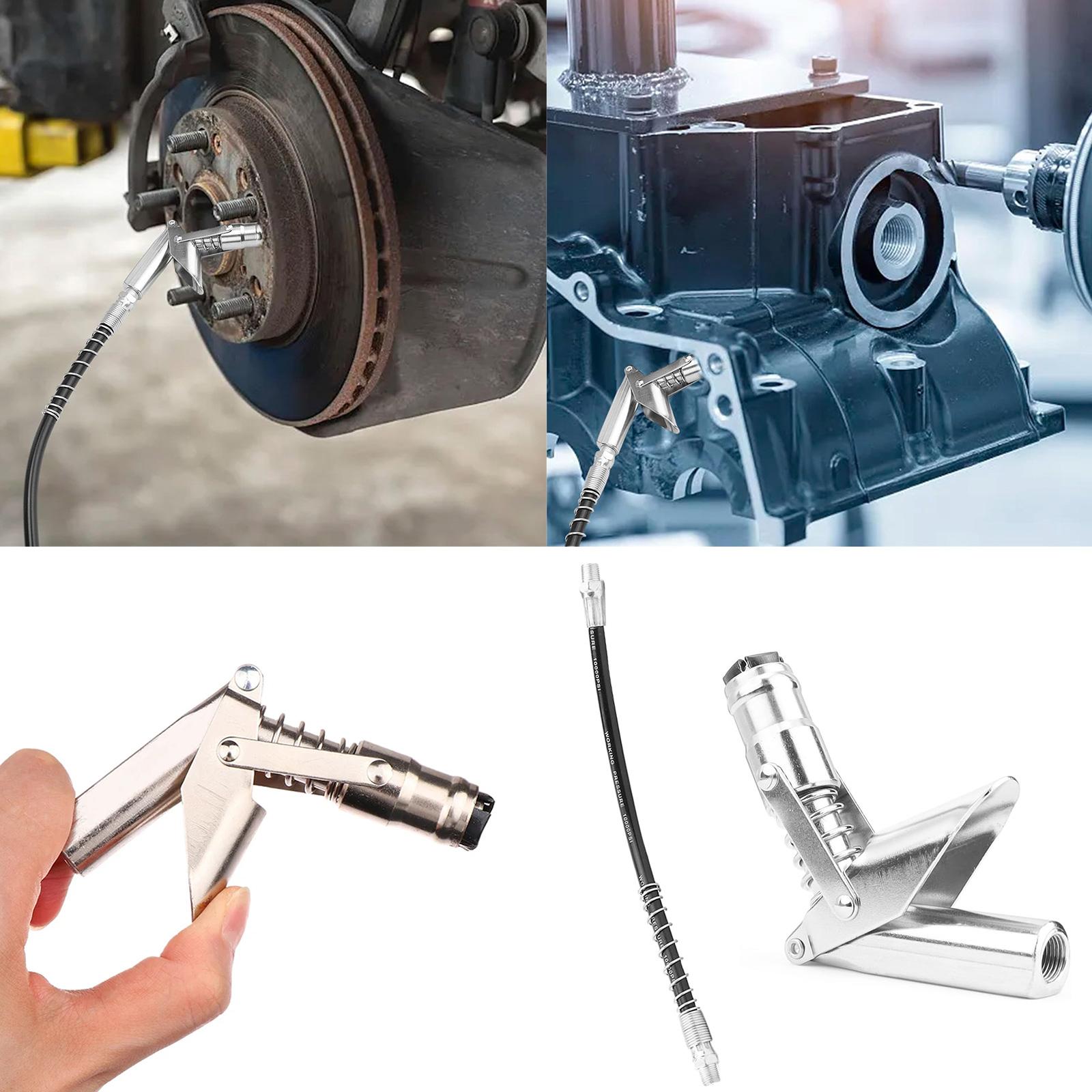 Single Lever Grease Coupler Injector Nipple with 30 cm Hose Replacement Grease Nipple Attachment Coupler Injector Nipple
Single Lever Grease Coupler Injector Nipple with 30 cm Hose Replacement Grease Nipple Attachment Coupler Injector Nipple