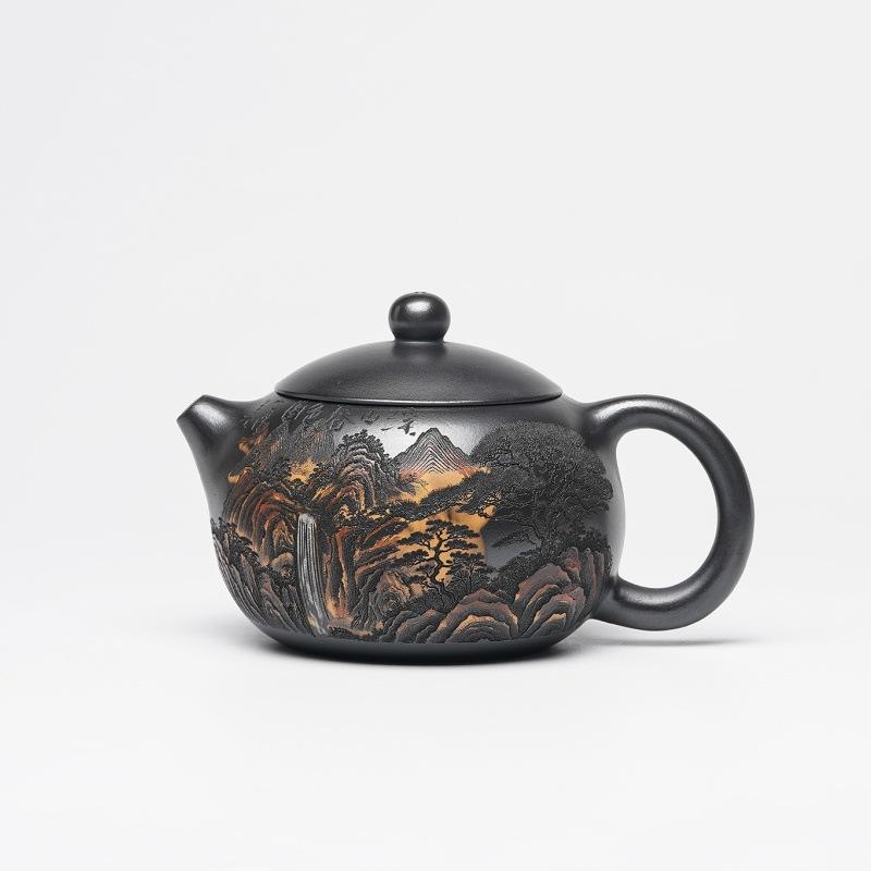 390ml Xishi Authentic Yixing Purple Clay Teapots Handmade Distant Hills Pot Raw Ore Stone Yellow Mud Kettle Zisha Tea Set Gifts
390ml Xishi Authentic Yixing Purple Clay Teapots Handmade Distant Hills Pot Raw Ore Stone Yellow Mud Kettle Zisha Tea Set Gifts
