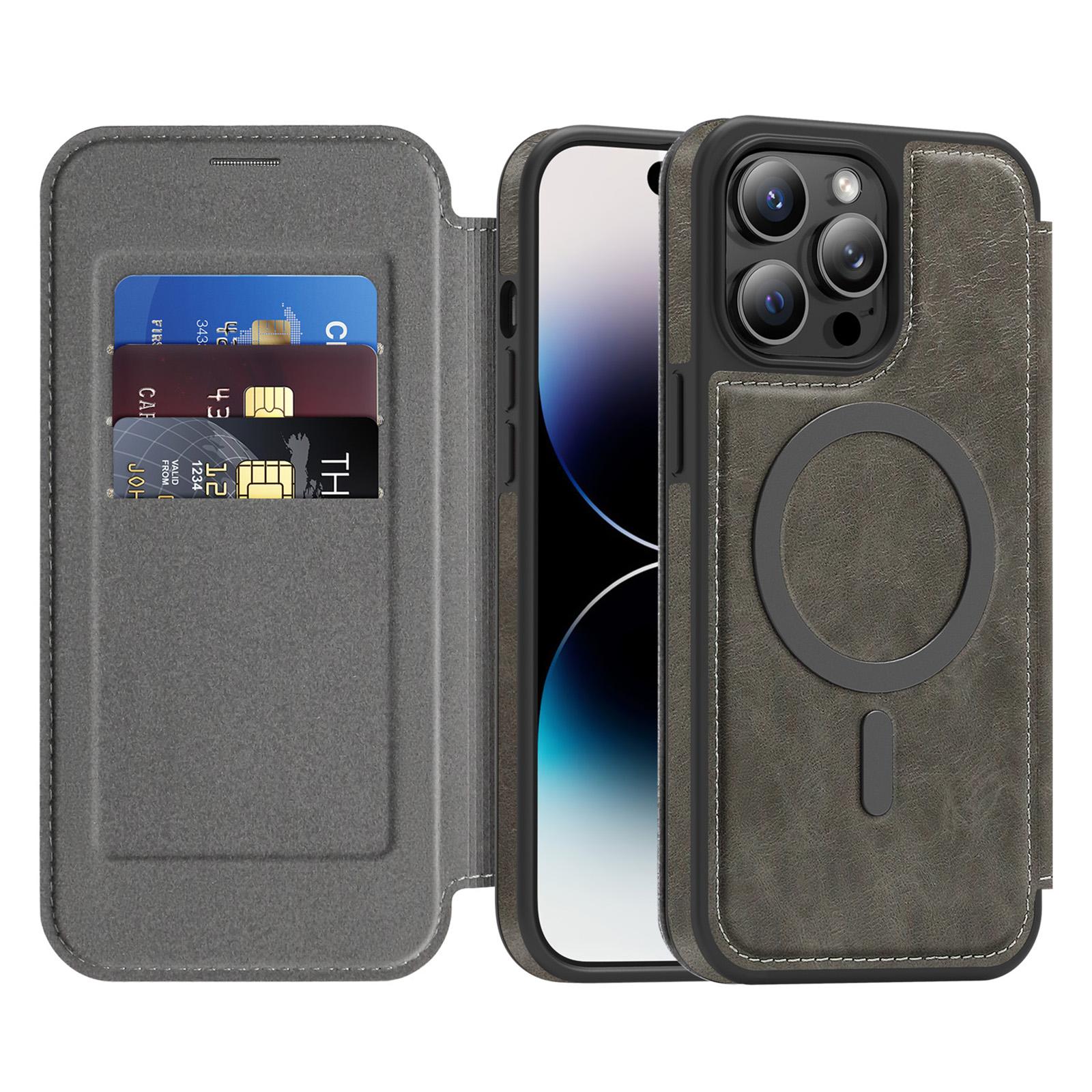 For iPhone 14 Pro Max Case Compatible with MagSafe RFID Blocking Card Holder Leather Phone Cover Dark Purple
For iPhone 14 Pro Max Case Compatible with MagSafe RFID Blocking Card Holder Leather Phone Cover Dark Purple