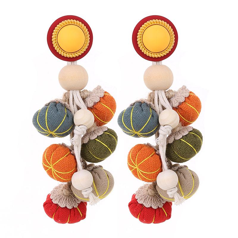 Ethnic Style Colorful Fabric small Balls Tassel Earrings Handmade For Woman Wedding Party Jewelry
Ethnic Style Colorful Fabric small Balls Tassel Earrings Handmade For Woman Wedding Party Jewelry