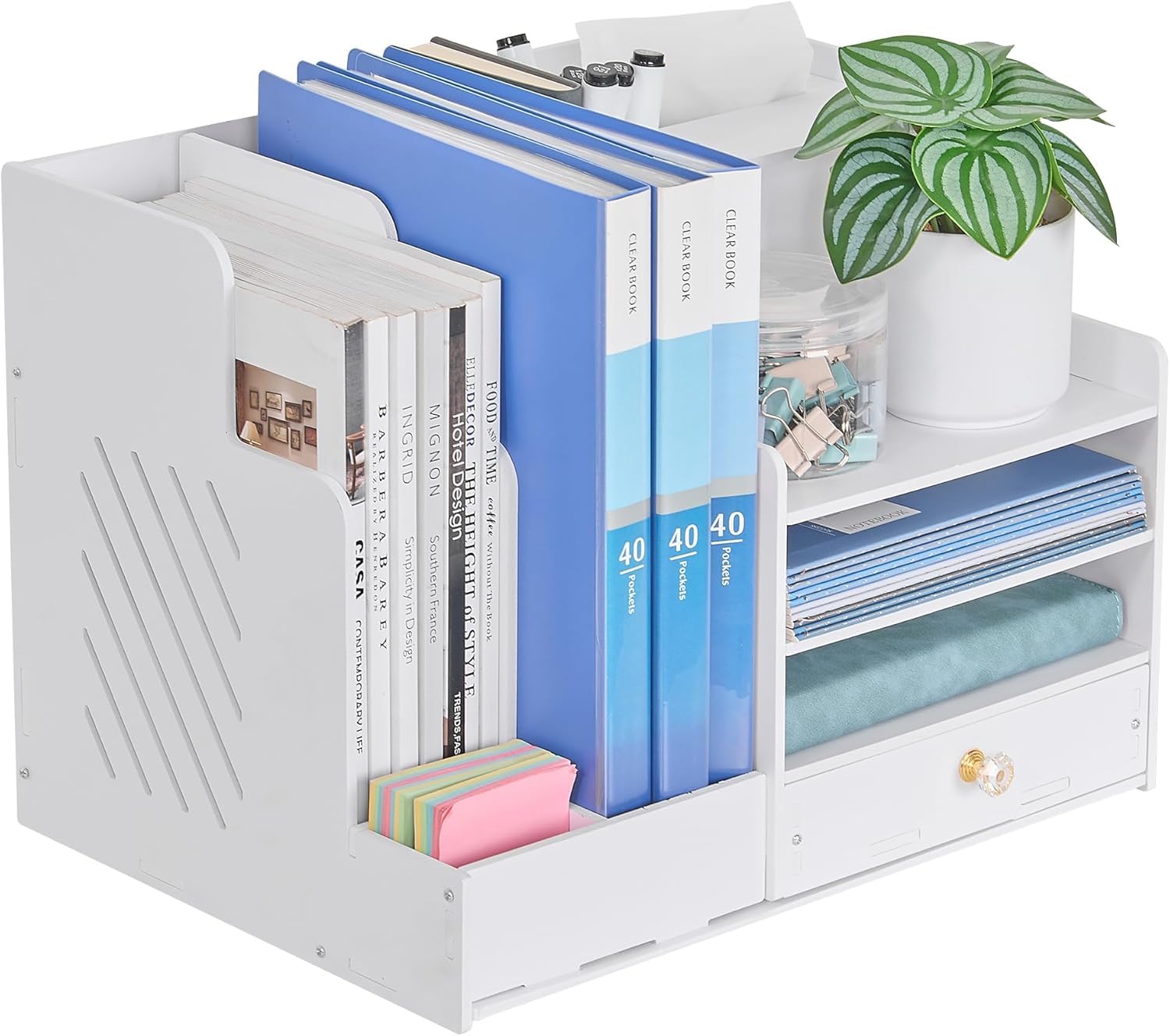 VECELO Desktop Storage Assembly Desk Organizer with Pen and Tissue Holds A4 Desk Document Case Living Room Multifunctional Desk Small Item Remote x
VECELO Desktop Storage Assembly Desk Organizer with Pen and Tissue Holds A4 Desk Document Case Living Room Multifunctional Desk Small Item Remote x