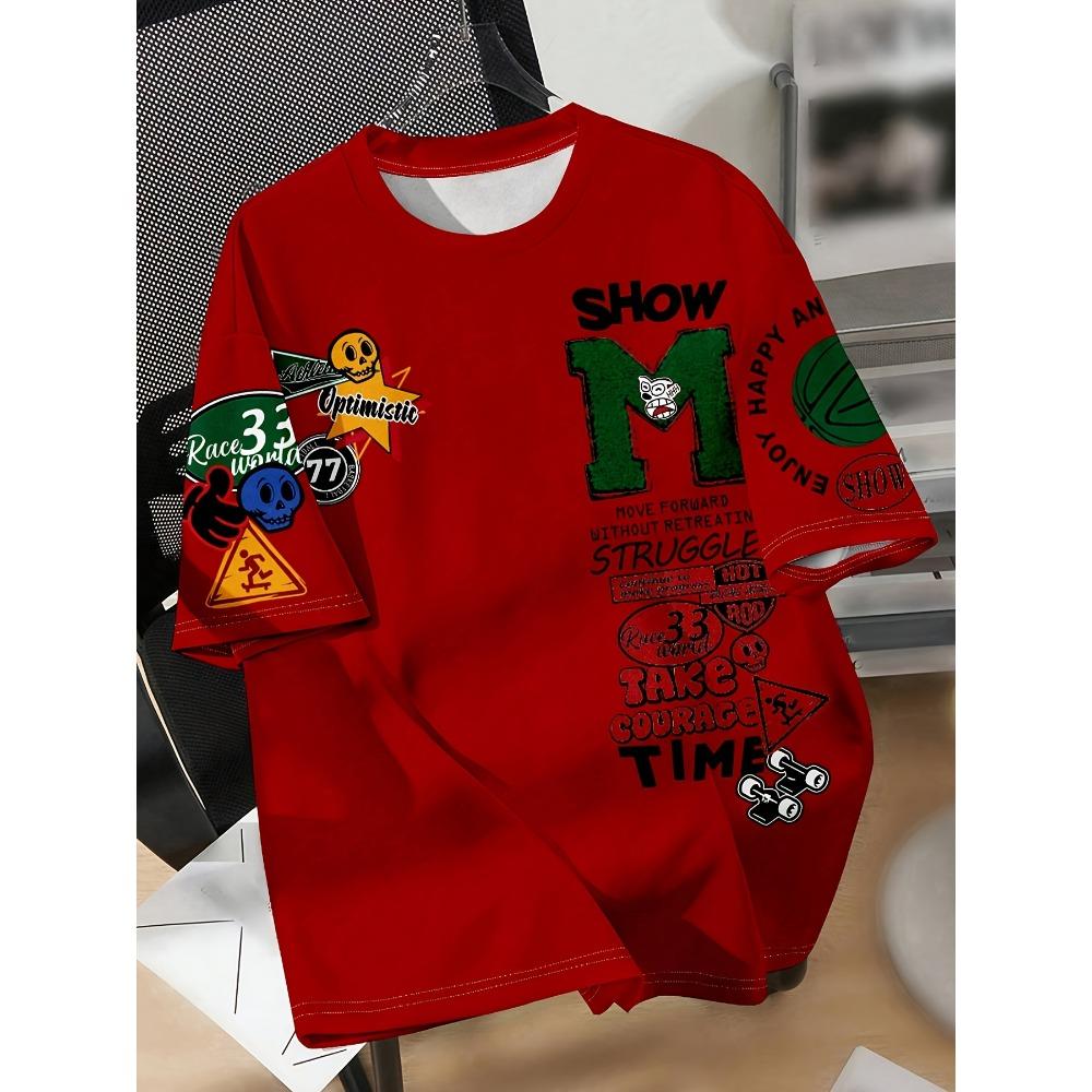 Fashionable men s summer personalized letter graffiti print street style breathable round neck T-shirt outdoor high street T 6XL
Fashionable men s summer personalized letter graffiti print street style breathable round neck T-shirt outdoor high street T 6XL