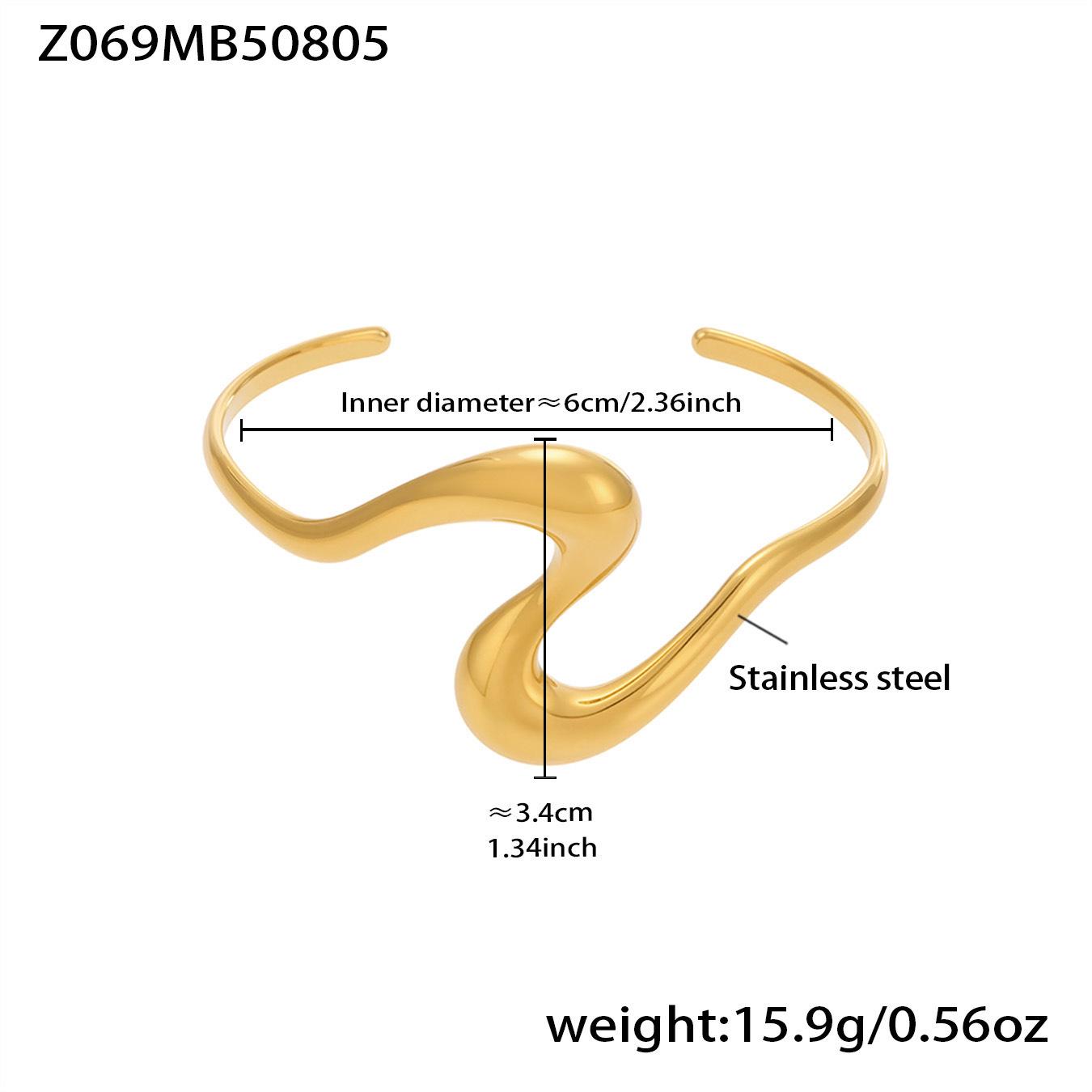 Oumeka Stainless Steel S-Curve Geometric Open Bracelet Jewelry Set
Oumeka Stainless Steel S-Curve Geometric Open Bracelet Jewelry Set