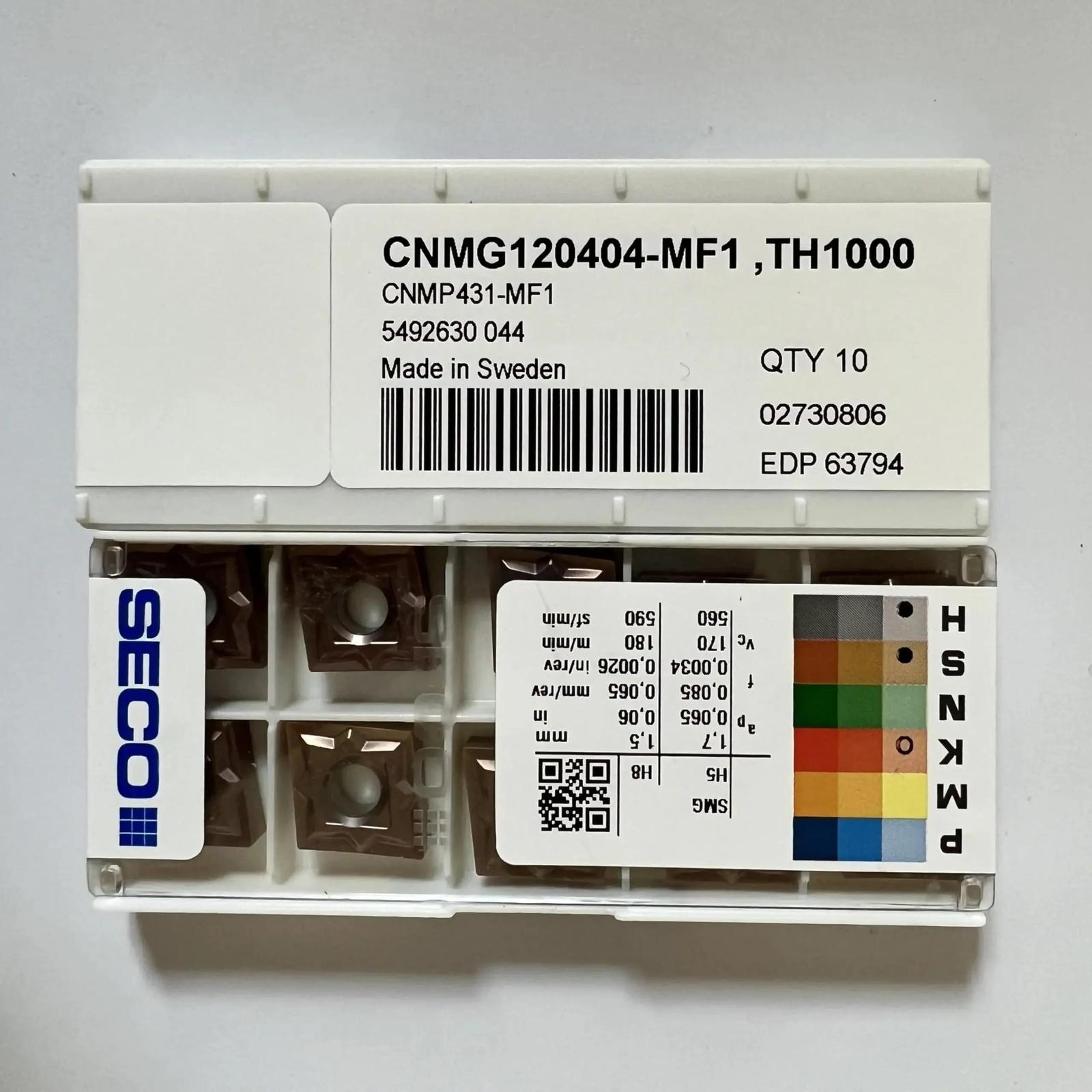 SECO / CNMG120404-MF1 TH1000 /Оригінальна справжня сплавна пластина для ЧПУ 10 шт.
SECO / CNMG120404-MF1 TH1000 /Оригінальна справжня сплавна пластина для ЧПУ 10 шт.
