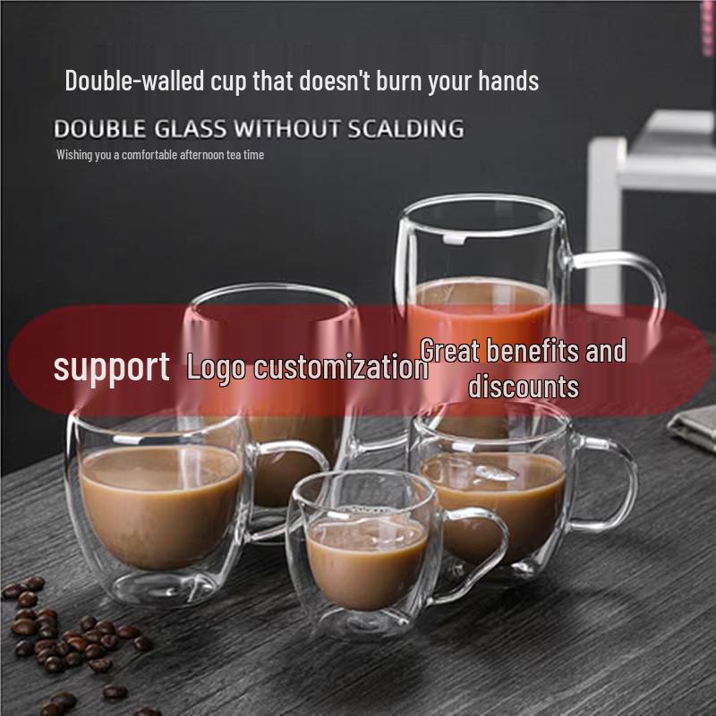 Egg-Shaped Double-Layer High Borosilicate Glass Cup with Handle - Heat-Resistant Household Tea and Coffee Cup 80ml (Box of 210)
Egg-Shaped Double-Layer High Borosilicate Glass Cup with Handle - Heat-Resistant Household Tea and Coffee Cup 80ml (Box of 210)