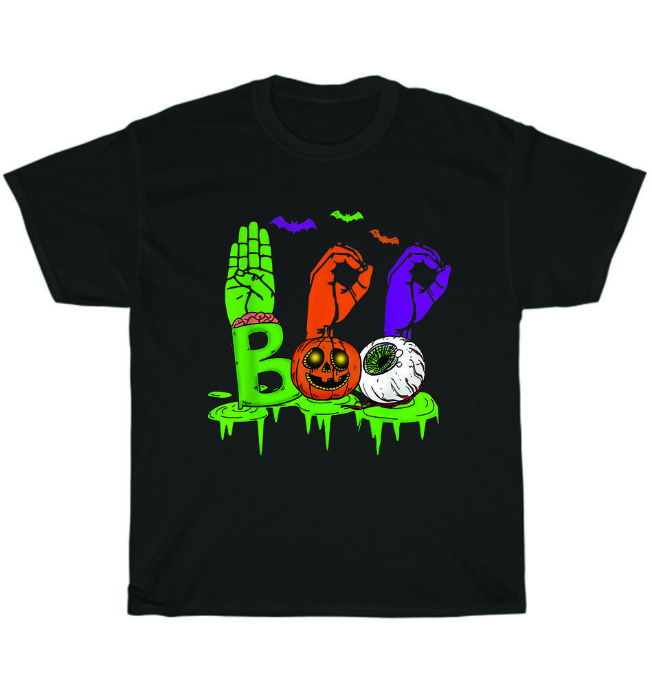 Boo Hands American Sign Language Pride ASL Halloween Ghost T-Shirt Unisex Gift S
Boo Hands American Sign Language Pride ASL Halloween Ghost T-Shirt Unisex Gift S