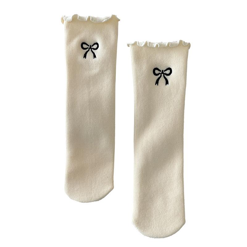 Spring, Autumn and Winter Embroidered Socks with Fleece, Warm Socks, Black Fungus Edge Home Socks, Women s Socks, Bow Pile Socks 1 pair
Spring, Autumn and Winter Embroidered Socks with Fleece, Warm Socks, Black Fungus Edge Home Socks, Women s Socks, Bow Pile Socks 1 pair