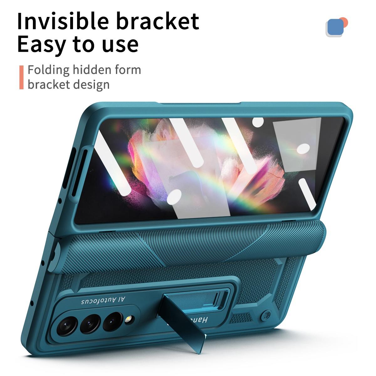 For Samsung Galaxy Z Fold4 5G Anti-drop Folding Phone Case Kickstand Magnetic Hinge Smartphone Cover with Tempered Glass Screen Protector Film Black
For Samsung Galaxy Z Fold4 5G Anti-drop Folding Phone Case Kickstand Magnetic Hinge Smartphone Cover with Tempered Glass Screen Protector Film Black