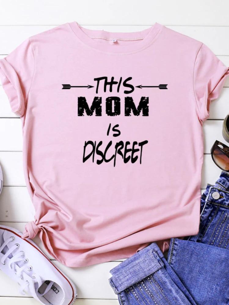 THIS MOM IS DISCREET Print Women T Shirt Short Sleeve O Neck Loose Women Tshirt Ladies Tee Shirt Tops Camisetas Mujer S серый
THIS MOM IS DISCREET Print Women T Shirt Short Sleeve O Neck Loose Women Tshirt Ladies Tee Shirt Tops Camisetas Mujer S серый