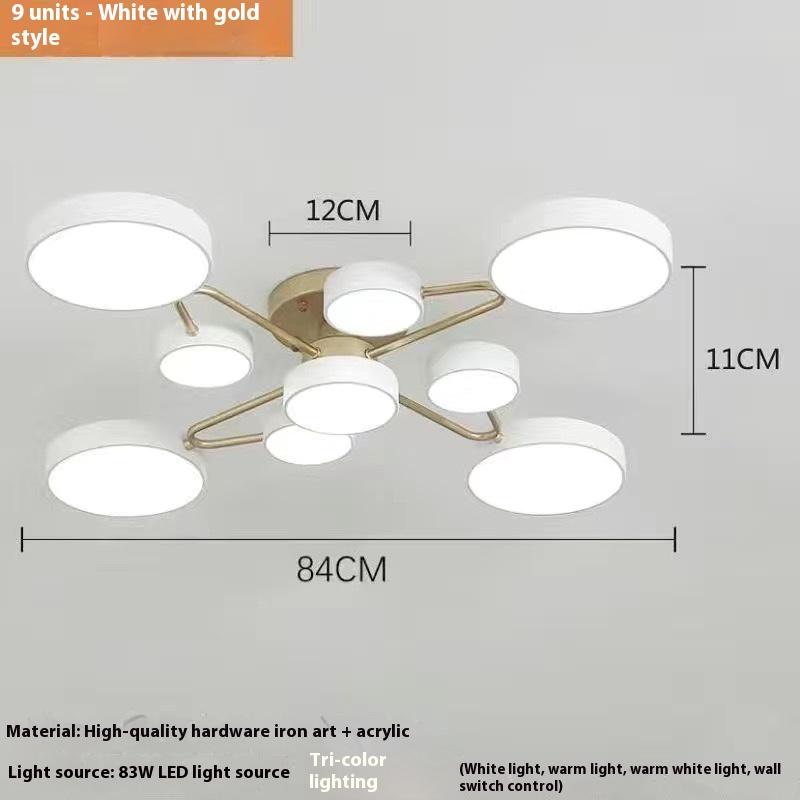 Освещение гостиной, потолочные светильники, креативные и персонализированные светильники для столовой, современные и простые люстры для спальни 9 headlights белый
Освещение гостиной, потолочные светильники, креативные и персонализированные светильники для столовой, современные и простые люстры для спальни 9 headlights белый