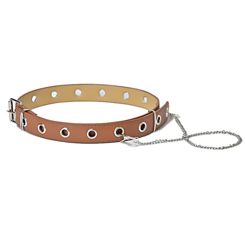 Scione женский женский ремень в стиле панк, японские перфорированные железные цепочки, декоративные ремни 105cm коричневый
Scione женский женский ремень в стиле панк, японские перфорированные железные цепочки, декоративные ремни 105cm коричневый