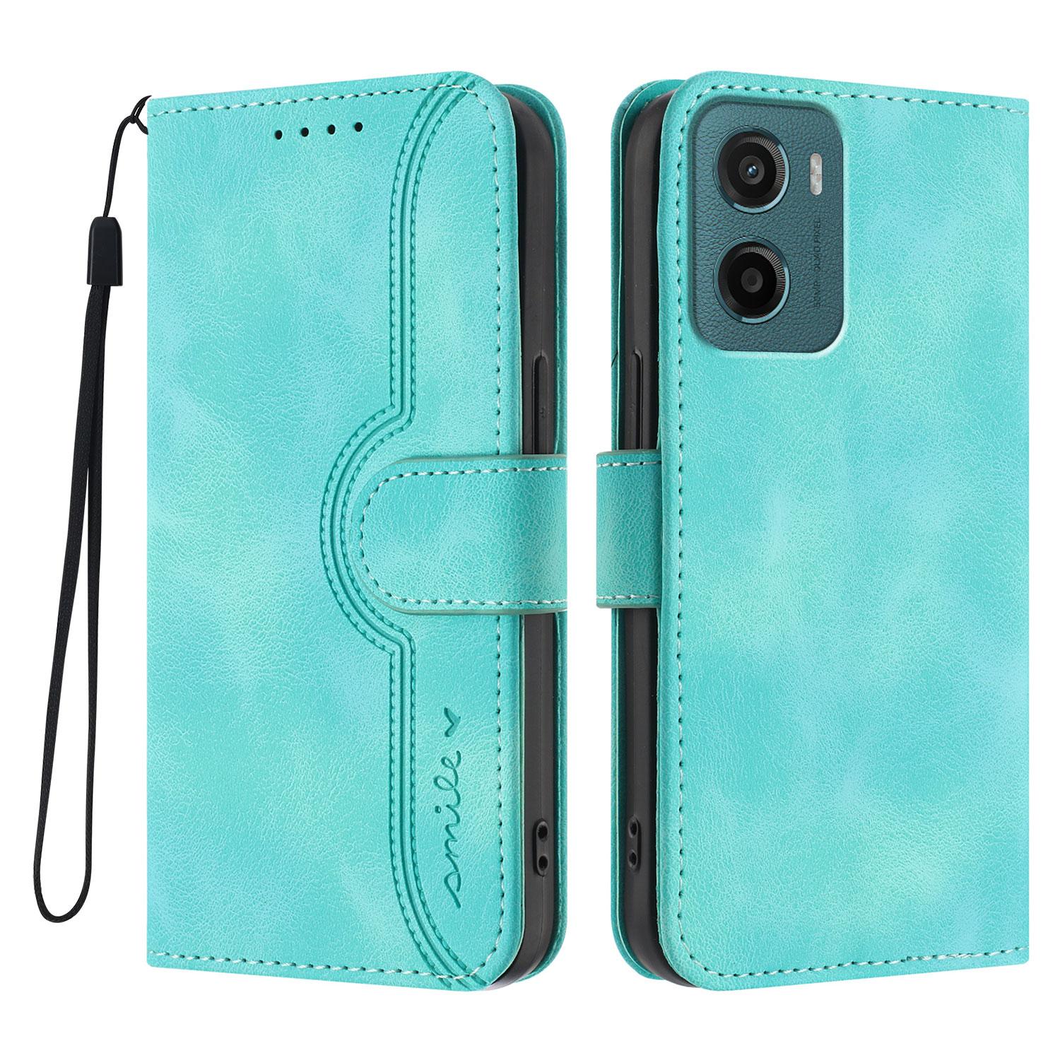For Motorola Moto E15 4G/Motorola Moto G05 4G Leather Case Wallet Stand Smile Imprinted Phone Cover with Strap Light Blue
For Motorola Moto E15 4G/Motorola Moto G05 4G Leather Case Wallet Stand Smile Imprinted Phone Cover with Strap Light Blue