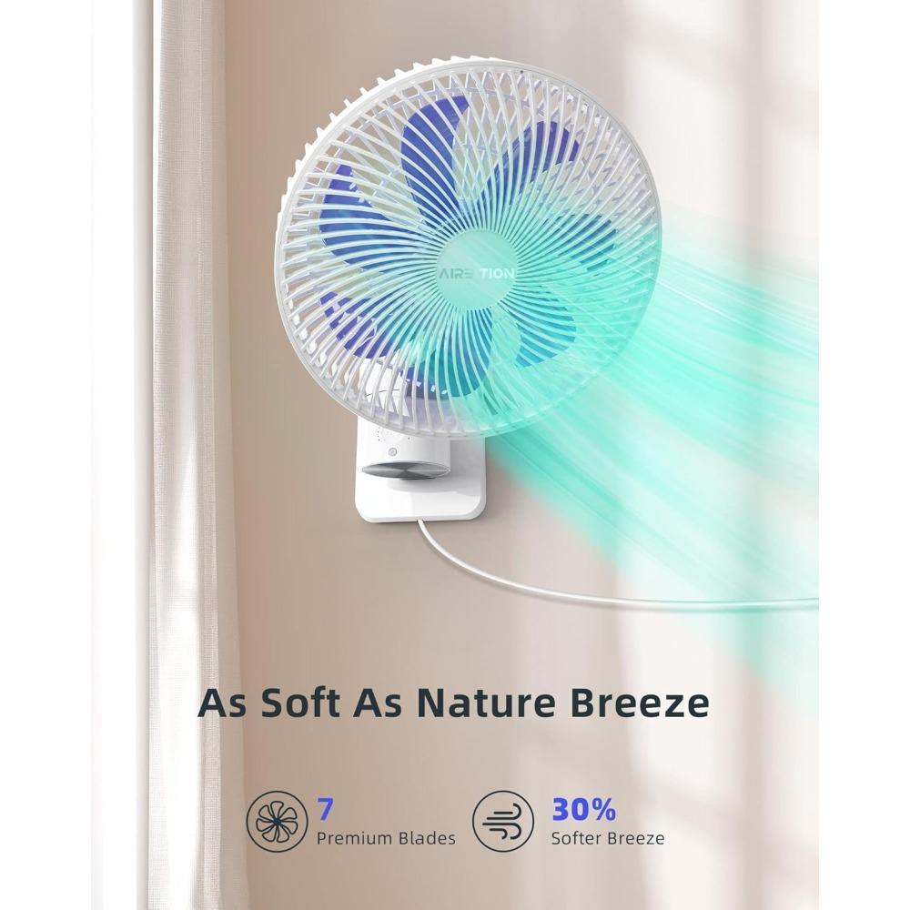 8” Small Wall Mount Fan with Remote Control, 90°Oscillating, 4 Speeds, Timer, Included 120° Adjustable Tilt, 70Inch Cord United States
8” Small Wall Mount Fan with Remote Control, 90°Oscillating, 4 Speeds, Timer, Included 120° Adjustable Tilt, 70Inch Cord United States