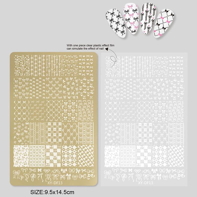 Великі пластини для стемпінгу нігтів Візерунок метелика квітки Нержавіюча сталь Трафарет Штампи для нейл-арту Шаблон геометрії Інструменти для нігтів
Великі пластини для стемпінгу нігтів Візерунок метелика квітки Нержавіюча сталь Трафарет Штампи для нейл-арту Шаблон геометрії Інструменти для нігтів