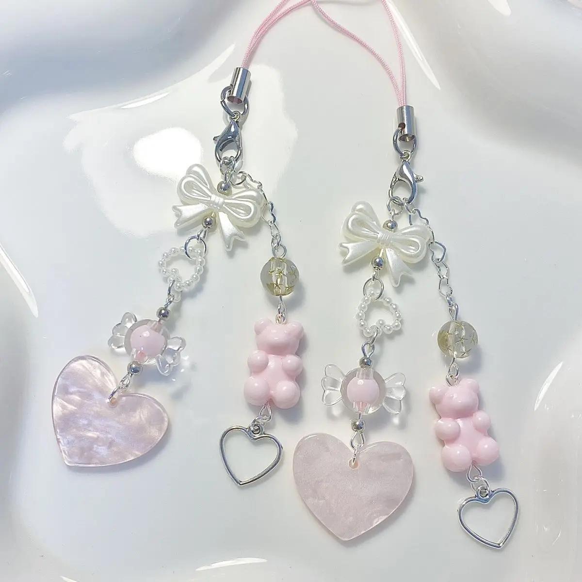 Original Pink Cartoon Bear Phone Charm Pendant Women Cute Chain For Bags Keys iPhone Camera Y2K Lovely Strap Lanyard Accessories
Original Pink Cartoon Bear Phone Charm Pendant Women Cute Chain For Bags Keys iPhone Camera Y2K Lovely Strap Lanyard Accessories