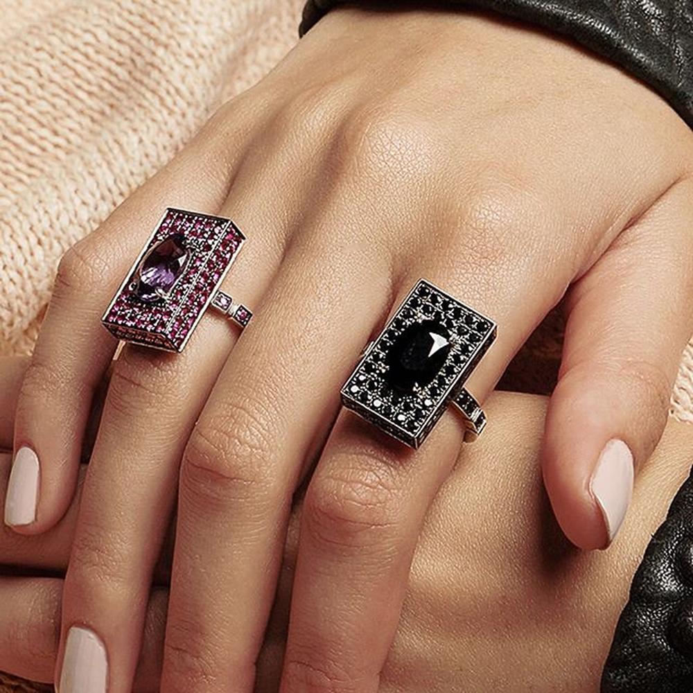 New Black Plated Punk Style Women Finger Rings 5 Colors Available Party Vintage Ring Dazzling Cubic Zirconia Luxury Jewelry
New Black Plated Punk Style Women Finger Rings 5 Colors Available Party Vintage Ring Dazzling Cubic Zirconia Luxury Jewelry