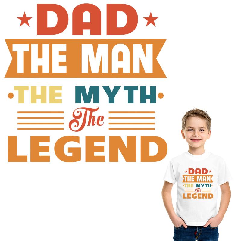Dad Legend Iron On Transfer Heat Press Appliqued Parches Ropa Hoodies Diy Clothes Stickers T-Shirt Heat Transfer Printing
Dad Legend Iron On Transfer Heat Press Appliqued Parches Ropa Hoodies Diy Clothes Stickers T-Shirt Heat Transfer Printing