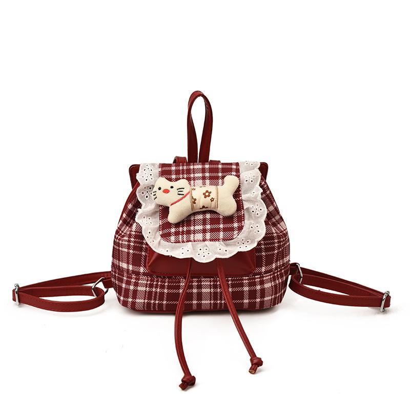 Korean Style Cartoon Lace Edge Kids Backpack - 2025 Fashion Plaid Color Block Schoolbag, Cute Small Backpack красный
Korean Style Cartoon Lace Edge Kids Backpack - 2025 Fashion Plaid Color Block Schoolbag, Cute Small Backpack красный