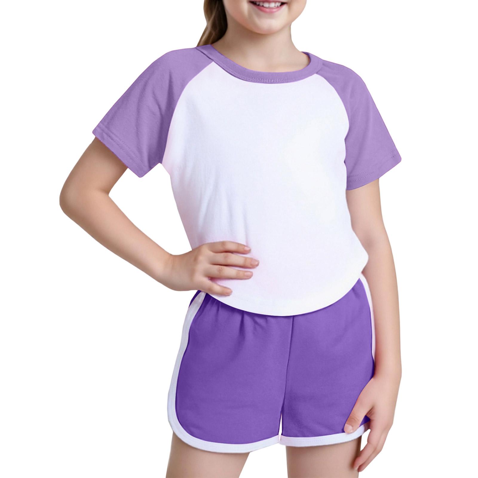 Girls Raglan Set - Short Sleeve Top & Shorts Outfit 130 фіолетовий
Girls Raglan Set - Short Sleeve Top & Shorts Outfit 130 фіолетовий