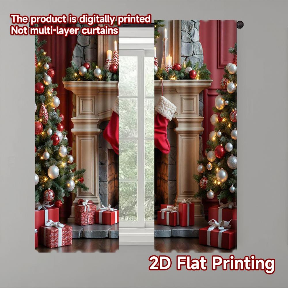 Flat Printing Merry Christmas Popular Curtains Polyester Without Electricity Curtain Set Of 2 Made Washable W100*H70(CM)-Grommet top&2PCS
Flat Printing Merry Christmas Popular Curtains Polyester Without Electricity Curtain Set Of 2 Made Washable W100*H70(CM)-Grommet top&2PCS
