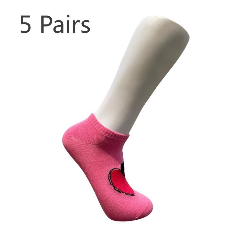 5 пар носков мужские и женские короткие носки Tide в стиле колледжа, хип-хоп, в форме лодочки и сердца, персонализированные хлопковые носки Tide 5 pairs розовый
5 пар носков мужские и женские короткие носки Tide в стиле колледжа, хип-хоп, в форме лодочки и сердца, персонализированные хлопковые носки Tide 5 pairs розовый