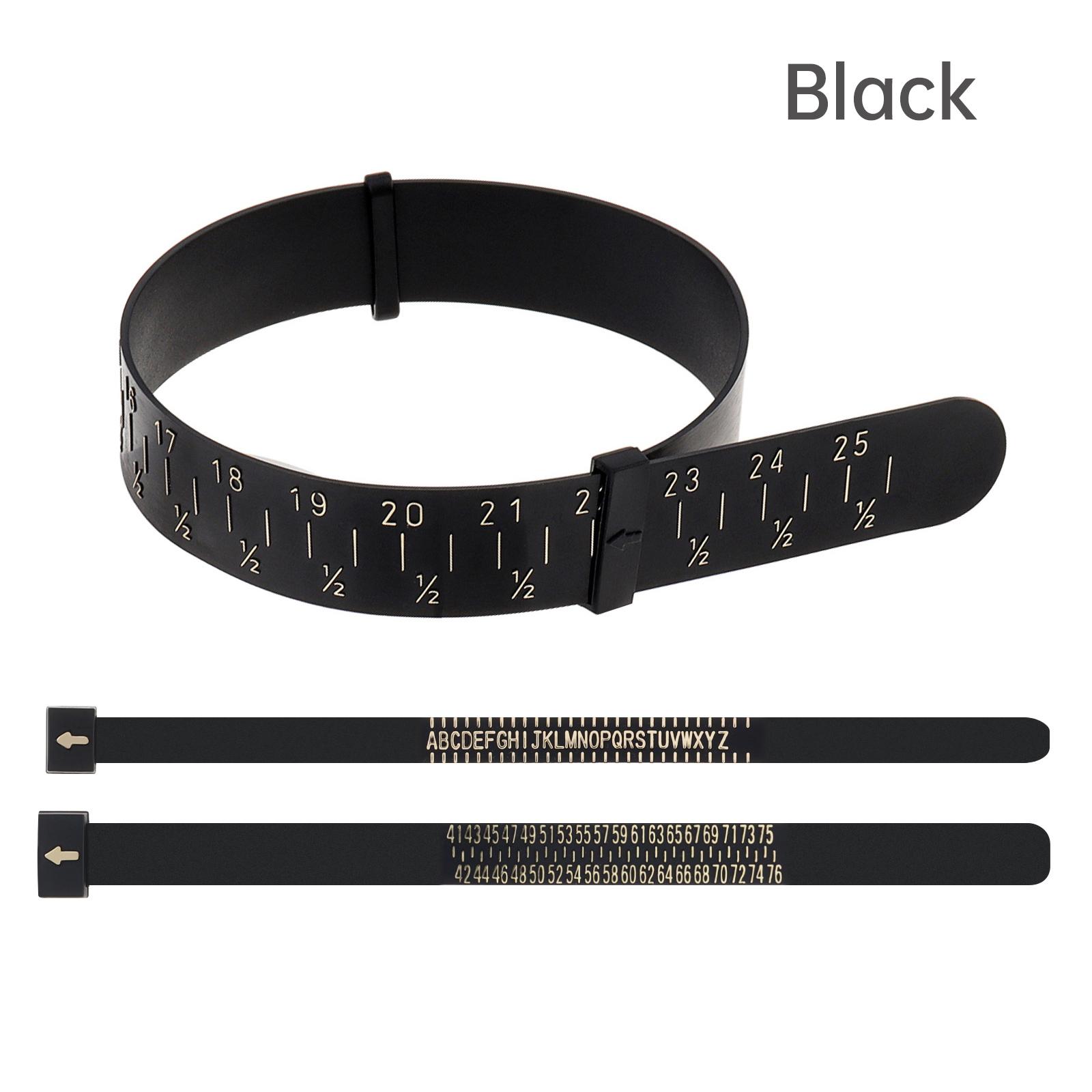 Набор из 3-х инструментов для измерения запястья для мужчин/женщин с UK RingSizer (А - Я), Размер пальца ЕС (41 - 76), Ювелирный браслет-калибровщик чёрный
Набор из 3-х инструментов для измерения запястья для мужчин/женщин с UK RingSizer (А - Я), Размер пальца ЕС (41 - 76), Ювелирный браслет-калибровщик чёрный