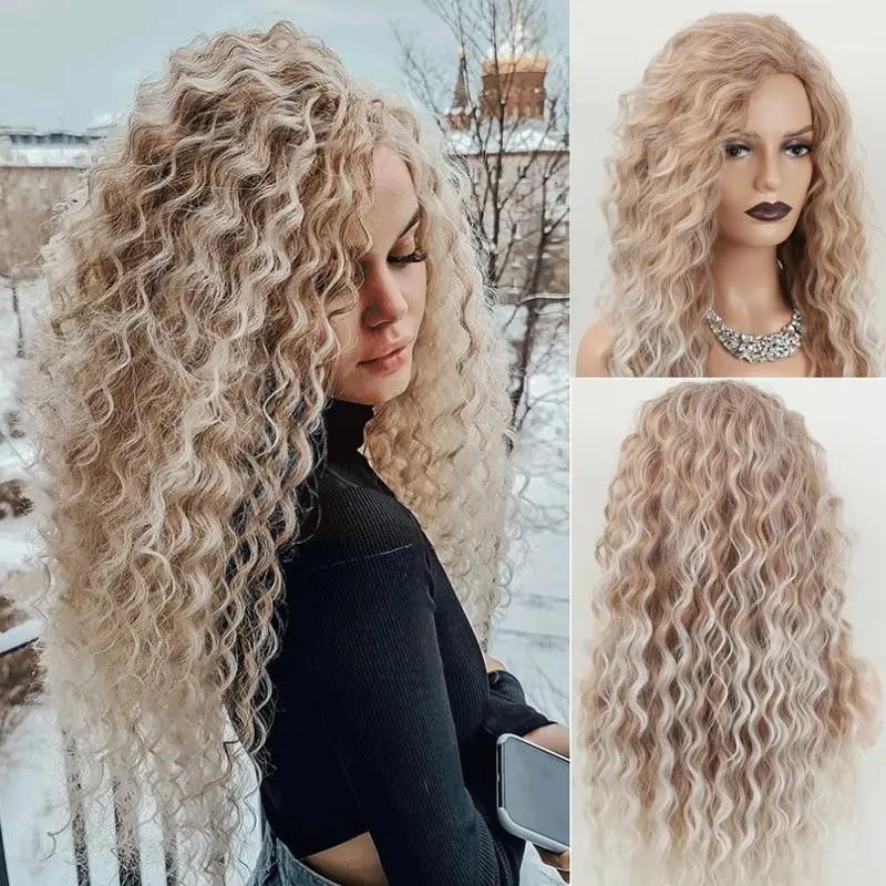 Charming Party Wig Women s Fashion Long Curly Hair Wigs Brown Ombre Synthetic Curls Wavy Hair Female Loose Deep Wave Wig Pelucas
Charming Party Wig Women s Fashion Long Curly Hair Wigs Brown Ombre Synthetic Curls Wavy Hair Female Loose Deep Wave Wig Pelucas