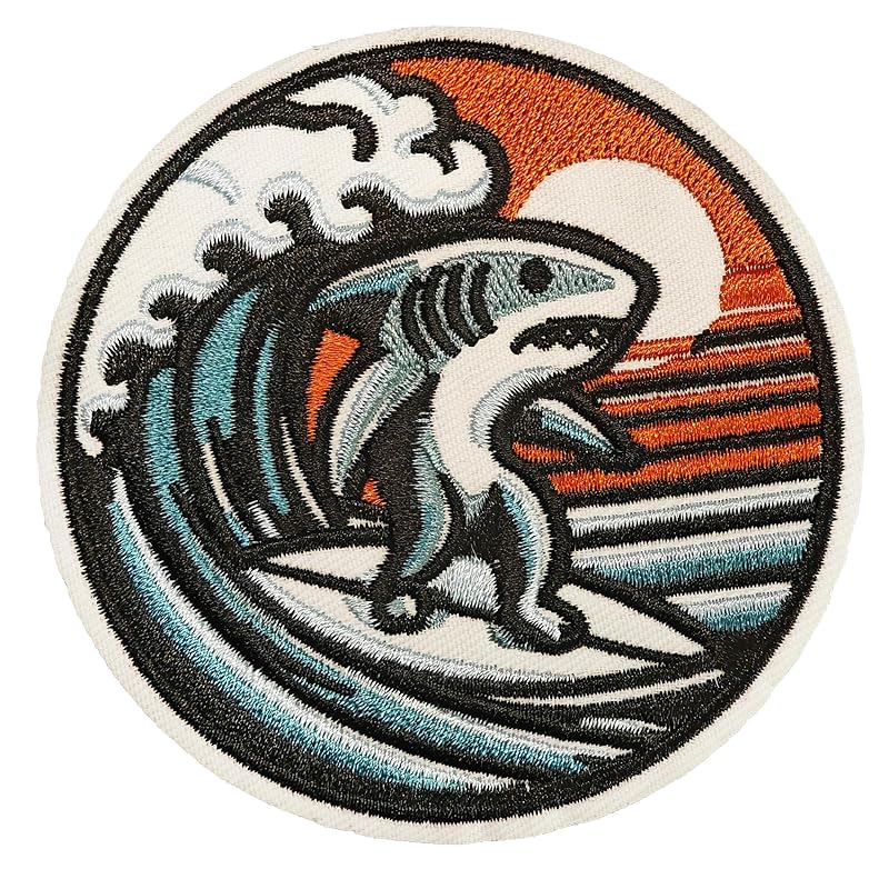 Wikineon shark surfing patch For both ironing and sewing | Stylish design for adults Embroidered patches for jackets, parkas, and jeans
Wikineon shark surfing patch For both ironing and sewing | Stylish design for adults Embroidered patches for jackets, parkas, and jeans