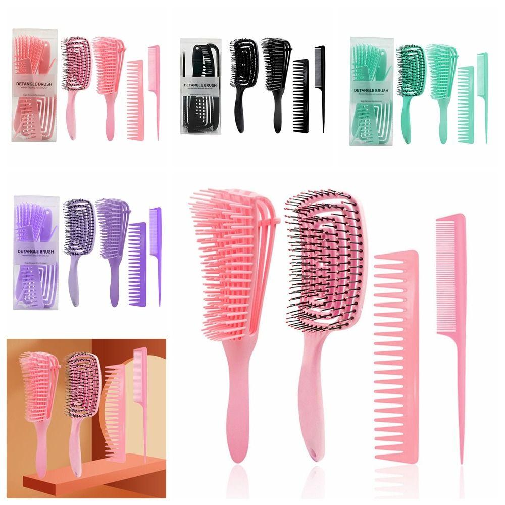 4pcs/set Professional Curly Hair Brush set Candy Colors Scalp Massage Hair Comb Home рожевий
4pcs/set Professional Curly Hair Brush set Candy Colors Scalp Massage Hair Comb Home рожевий