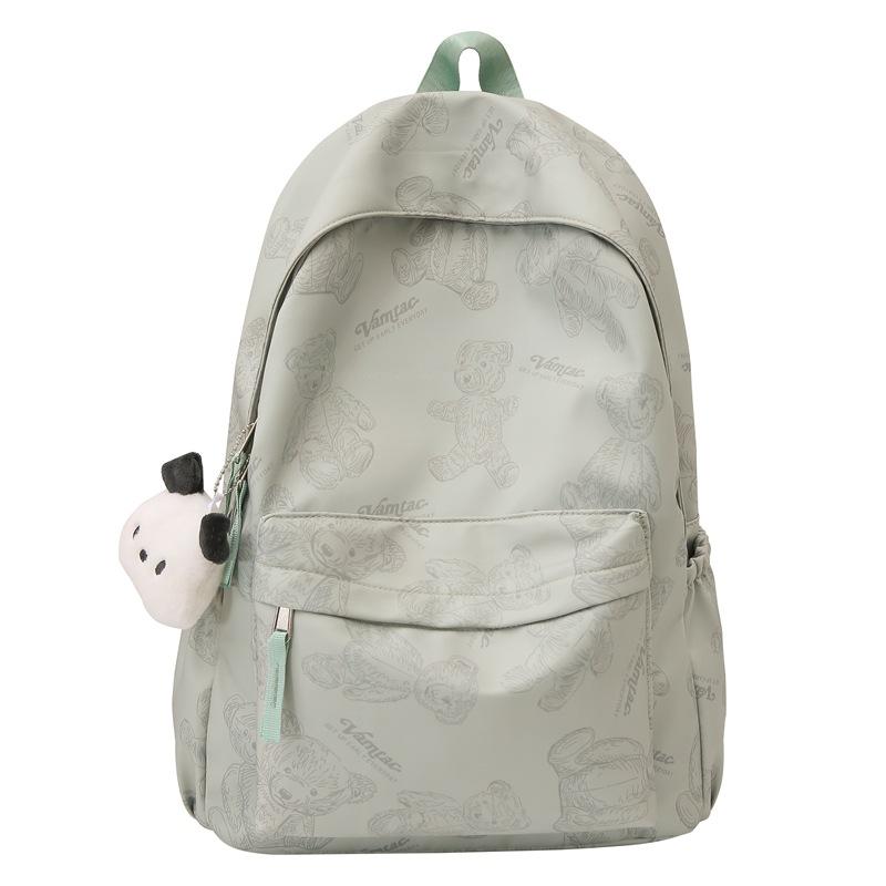 Japanese ins bear print student schoolbag female college student simple backpack female high school trendy girl backpack One size
Japanese ins bear print student schoolbag female college student simple backpack female high school trendy girl backpack One size