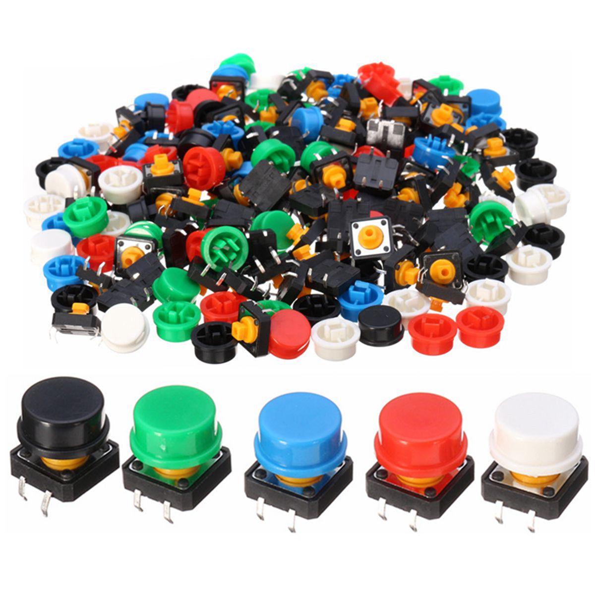 100шт Тактильний перемикач PCB Tact Push Button Momentary + 5 Color Cap 12*12*7.3mm
100шт Тактильний перемикач PCB Tact Push Button Momentary + 5 Color Cap 12*12*7.3mm