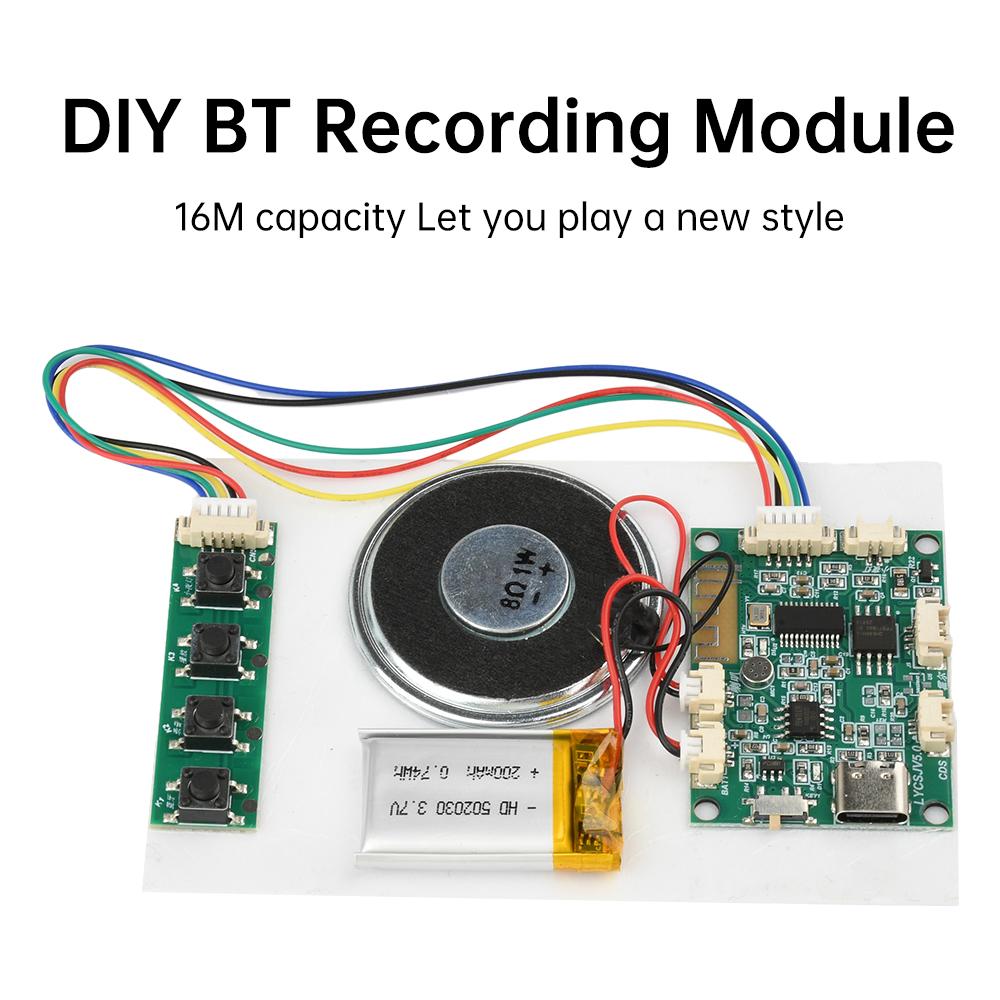 DIY Модуль запису Bluetooth 3,7 В Літієва батарея Модуль запису 8M Вітальна листівка TYPE-C Кнопка/світло/модель магнітного керування
DIY Модуль запису Bluetooth 3,7 В Літієва батарея Модуль запису 8M Вітальна листівка TYPE-C Кнопка/світло/модель магнітного керування