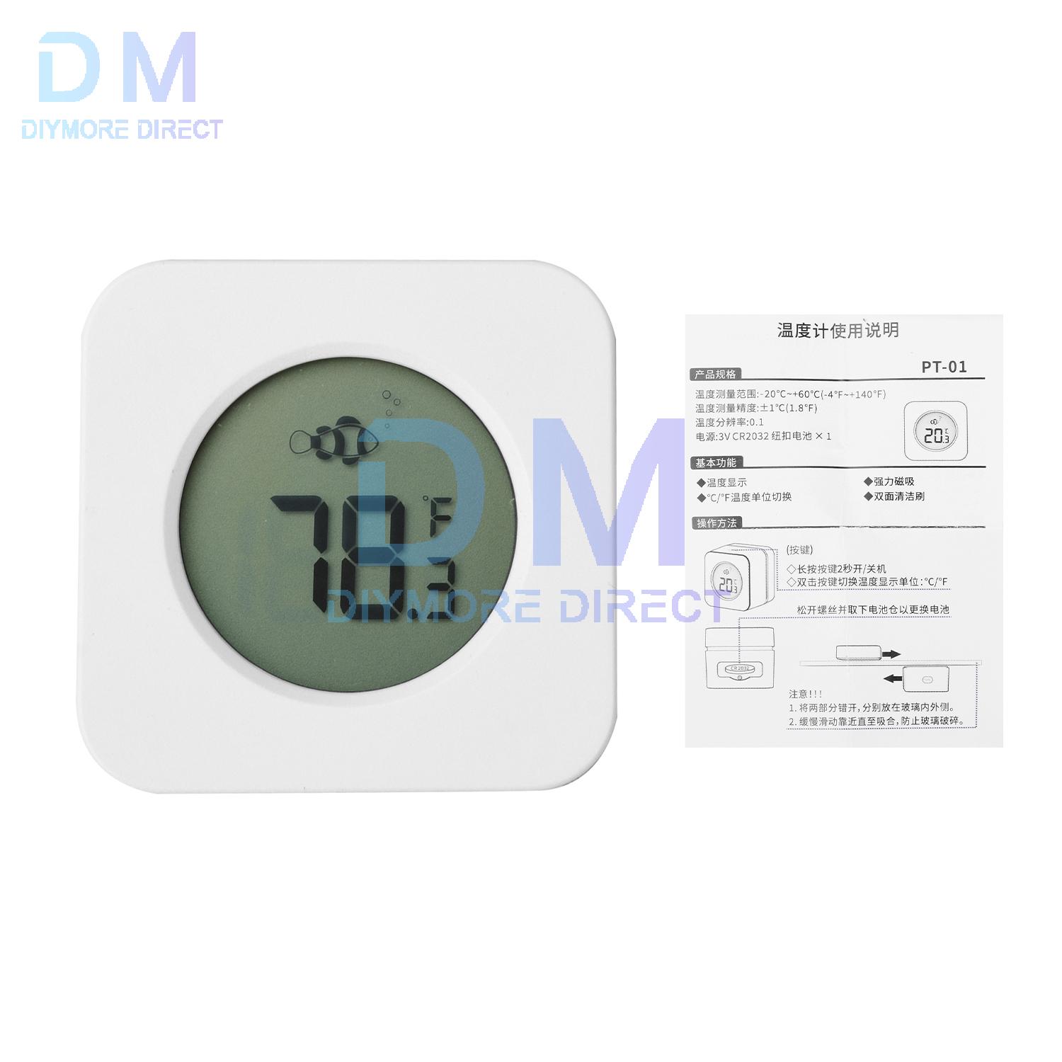 LCD Digital Aquarium Thermometer Magnetic Glass Cleaner with HD Display for Fish Tank Accurate Temperature Measurement ℃/℉ білий
LCD Digital Aquarium Thermometer Magnetic Glass Cleaner with HD Display for Fish Tank Accurate Temperature Measurement ℃/℉ білий