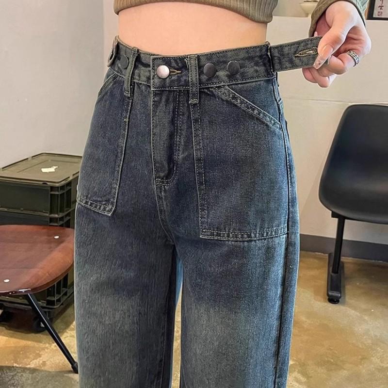 Women s Cement Gray High-Waisted Straight-Leg Jeans - Trendy Retro Loose Casual Wide-Leg Pants 2XL 65-72kg
Women s Cement Gray High-Waisted Straight-Leg Jeans - Trendy Retro Loose Casual Wide-Leg Pants 2XL 65-72kg