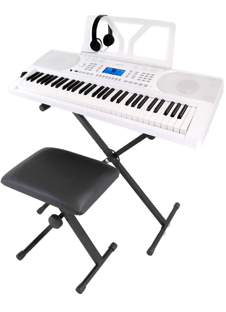 ONETONE One Tone Electronic Keyboard 61 Keys Beginner Set Equipped with Pitch Bend Japanese Notation Music OTK-61S/WH (Includes Stand/Power
ONETONE One Tone Electronic Keyboard 61 Keys Beginner Set Equipped with Pitch Bend Japanese Notation Music OTK-61S/WH (Includes Stand/Power