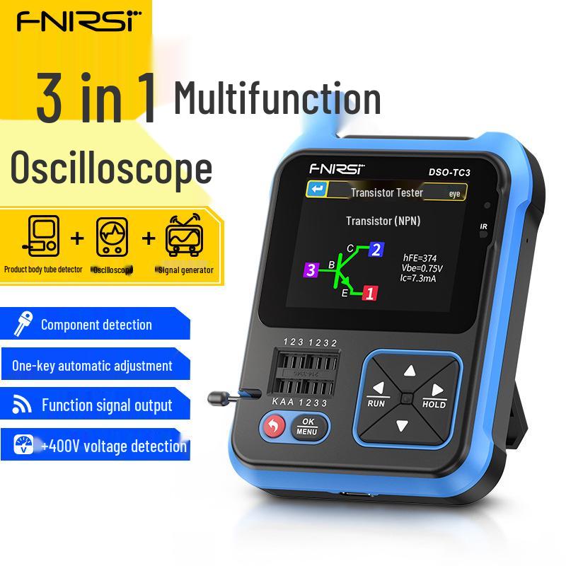 FNIRSI DSO-TC3: Портативний цифровий осцилограф 3-в-1, тестер транзисторів та LCR-метр Basic Package
FNIRSI DSO-TC3: Портативний цифровий осцилограф 3-в-1, тестер транзисторів та LCR-метр Basic Package