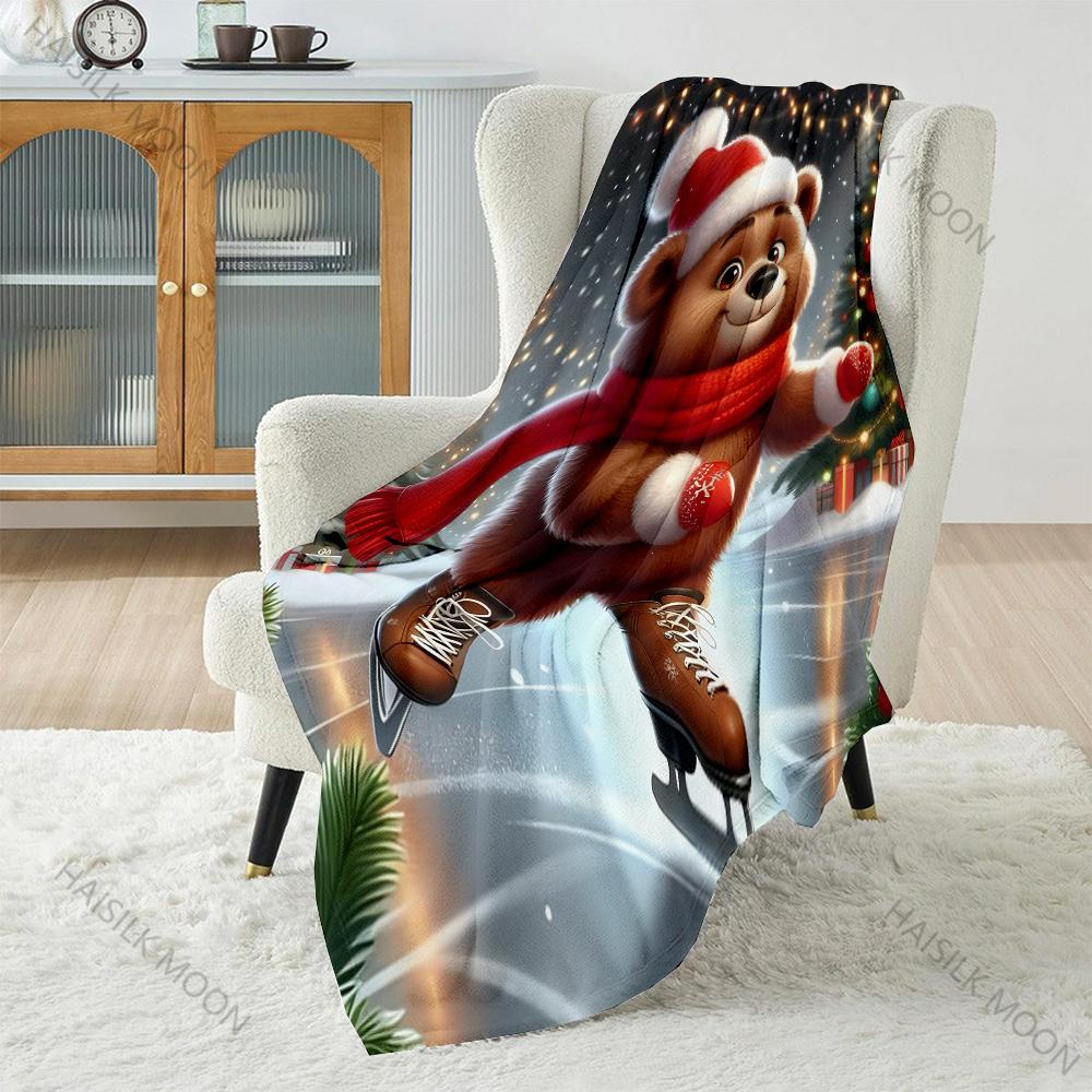 1PC Bear Skating Christmas Theme Pattern Blanket Flannel Material Soft Warm for All Seasons, Home Outdoor Camping Picnics RV 75x90cm
1PC Bear Skating Christmas Theme Pattern Blanket Flannel Material Soft Warm for All Seasons, Home Outdoor Camping Picnics RV 75x90cm