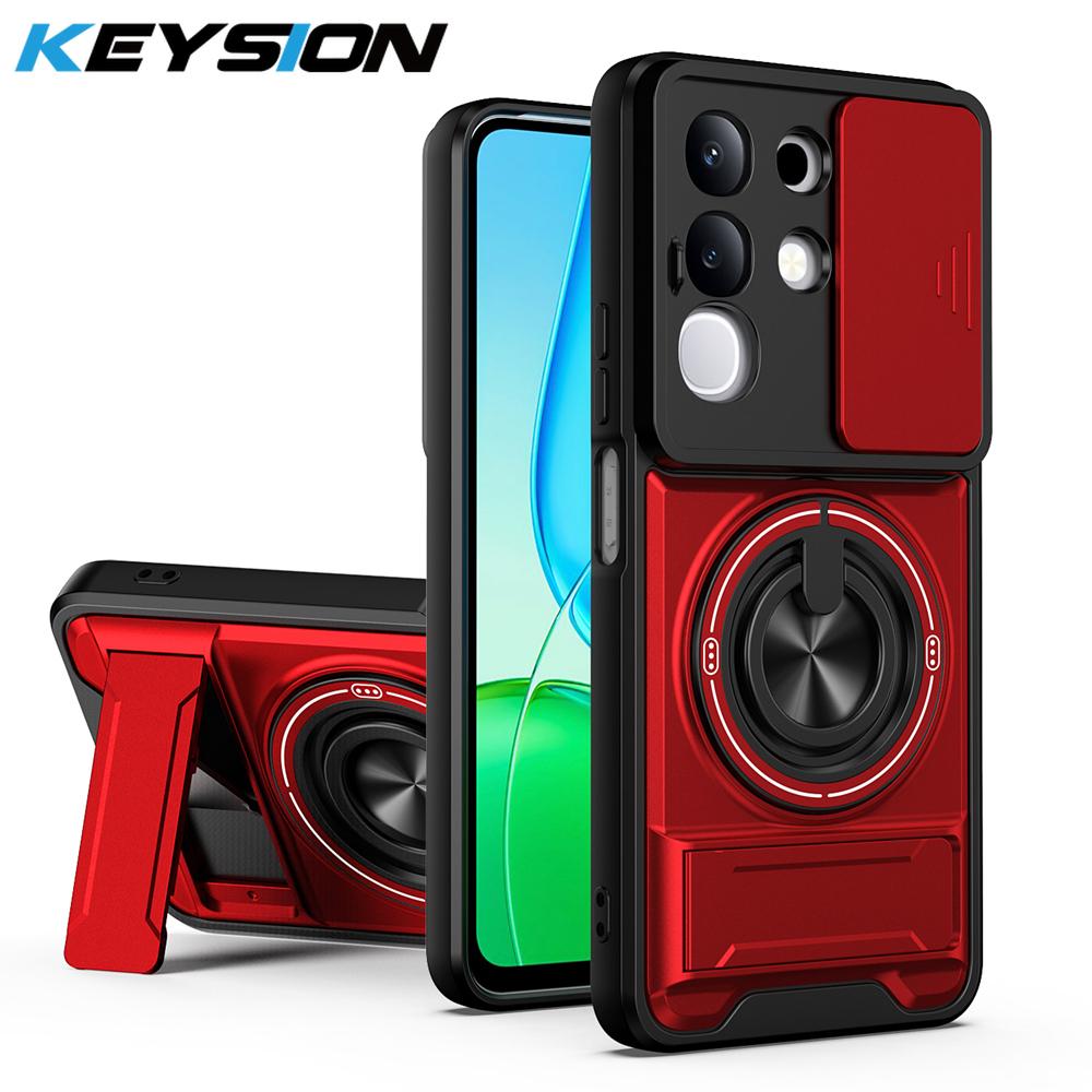 Магнітний чохол KEYSION для VIVO Y29 4G із захистом камери-слайдером та підставкою-кікстендом, протиударна задня кришка для IQOO Z10X 5G for IQOO Z10X 5G червоний
Магнітний чохол KEYSION для VIVO Y29 4G із захистом камери-слайдером та підставкою-кікстендом, протиударна задня кришка для IQOO Z10X 5G for IQOO Z10X 5G червоний