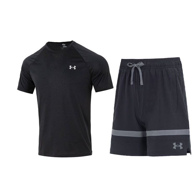 Under Armour Back Letter Print Design Short Sleeve T-Shirt And Mid Waist Shorts Casual Sports Set Men Sets Black 1377054-001+1377309-001 L
Under Armour Back Letter Print Design Short Sleeve T-Shirt And Mid Waist Shorts Casual Sports Set Men Sets Black 1377054-001+1377309-001 L