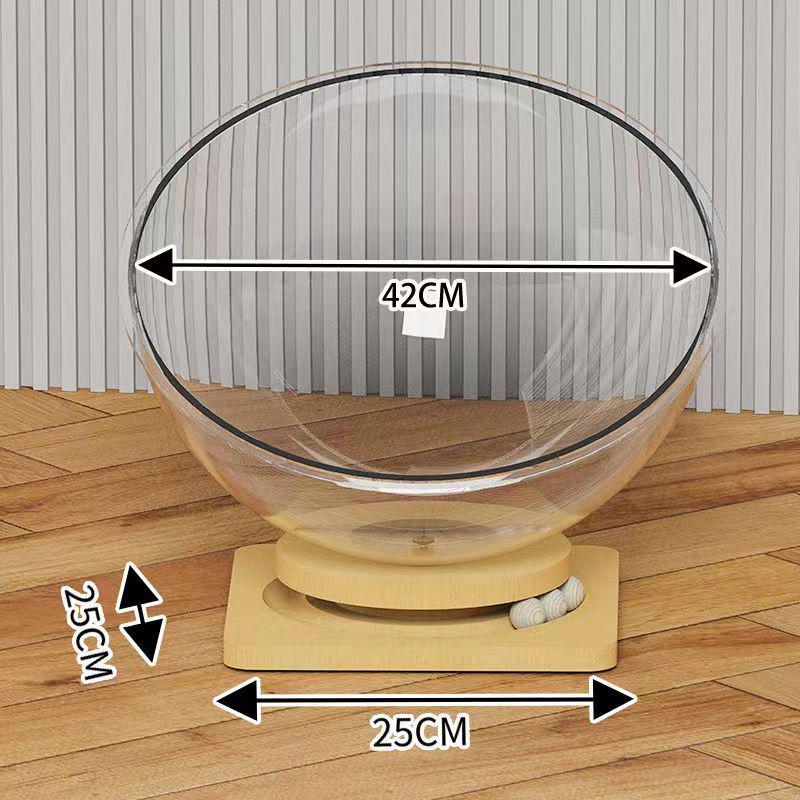 Кошачье гнездо в виде космической капсулы: Всесезонная вращающаяся кровать и игрушка с полузакрытым акриловым дизайном Standard
Кошачье гнездо в виде космической капсулы: Всесезонная вращающаяся кровать и игрушка с полузакрытым акриловым дизайном Standard