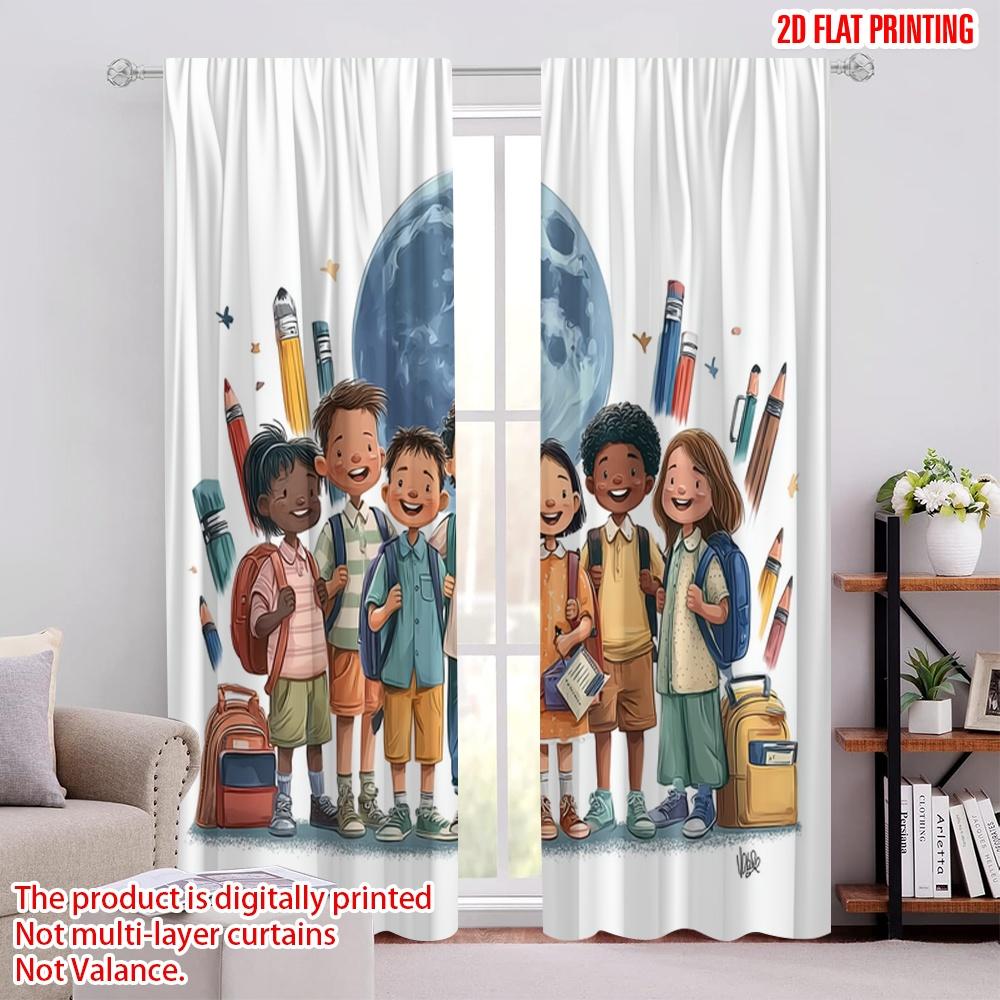2pcs,2D plane printing Curtains Cheerful School Versatile Fabric (without rod) Decorations Outdoor Perfect for Bedroom, Living 52.50 × 116.00 cm 2 pcs
2pcs,2D plane printing Curtains Cheerful School Versatile Fabric (without rod) Decorations Outdoor Perfect for Bedroom, Living 52.50 × 116.00 cm 2 pcs