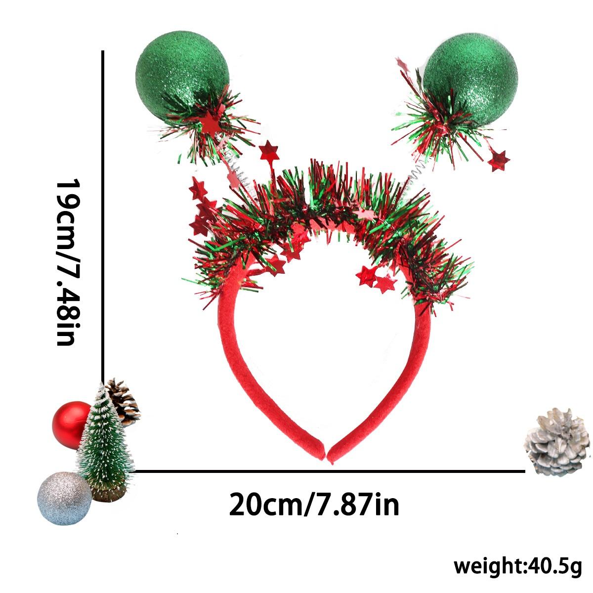 Christmas Headband Eco-Friendly Holiday Headband Christmas Ball Headband Gold Festive Hair Accessory For Gift Giving Home зелений
Christmas Headband Eco-Friendly Holiday Headband Christmas Ball Headband Gold Festive Hair Accessory For Gift Giving Home зелений