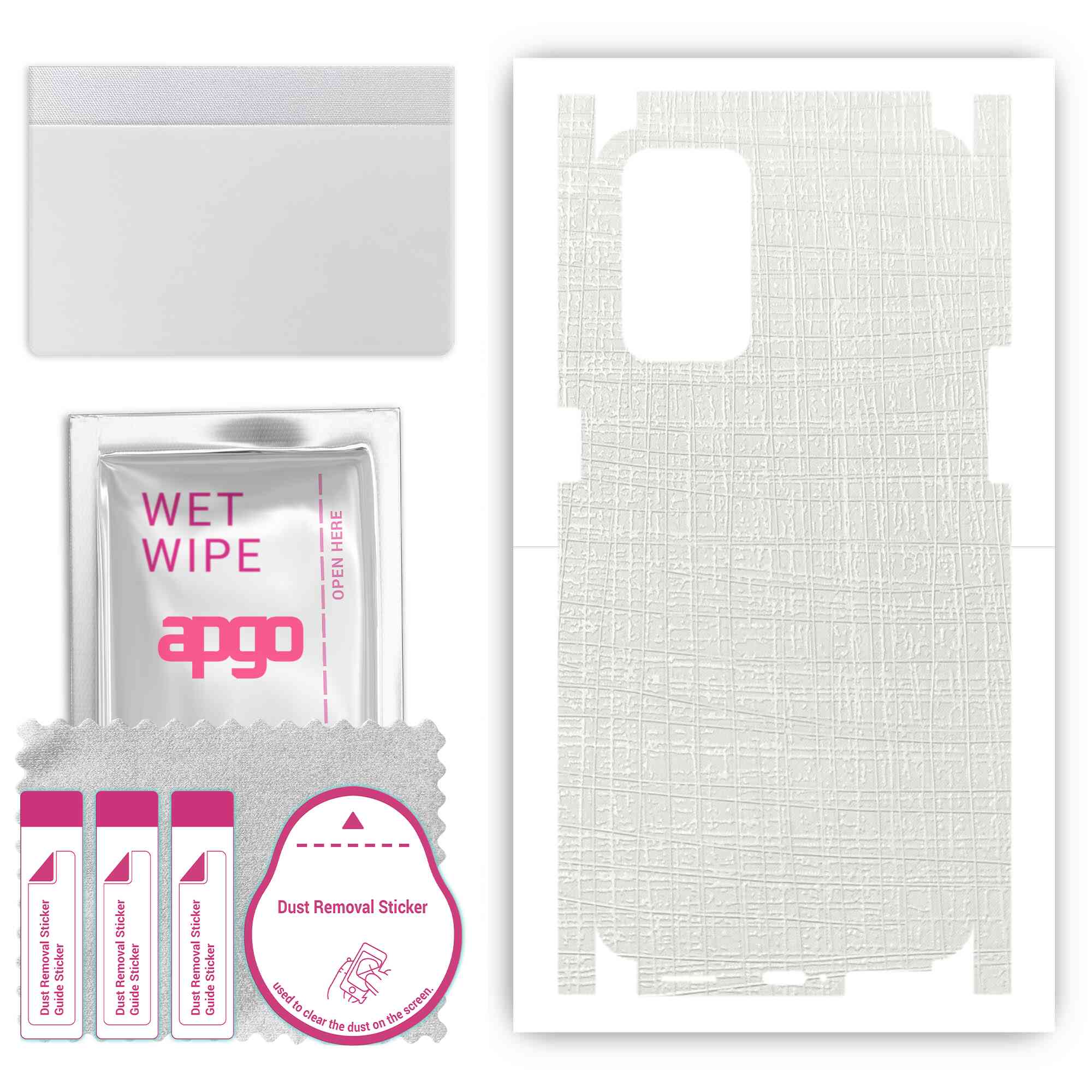 apgo Protective Skin Sticker for the back+sides compatible with Oppo Reno 6 5G, Full Wrap Film, Foil, Vinyl - Pattern White Fabric
apgo Protective Skin Sticker for the back+sides compatible with Oppo Reno 6 5G, Full Wrap Film, Foil, Vinyl - Pattern White Fabric