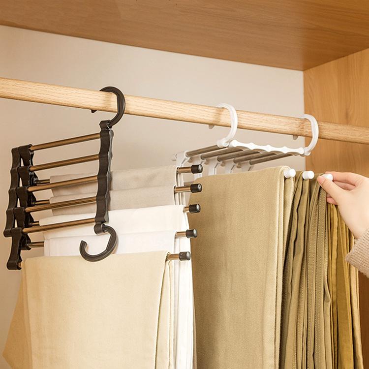 5 In 1 Stainless Steel Wardrobe Storage Adjustable Magic Trouser Hangers Multifunction Pant Rack Towel Shelves Closet Organizer pink
5 In 1 Stainless Steel Wardrobe Storage Adjustable Magic Trouser Hangers Multifunction Pant Rack Towel Shelves Closet Organizer pink