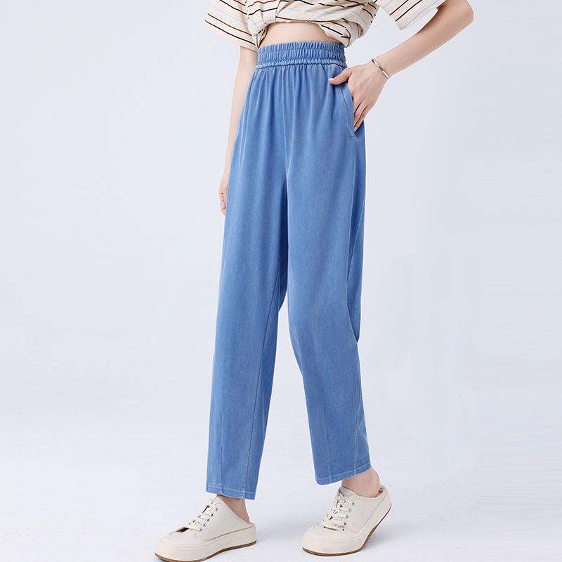 Plus Size High Waist Tencel Denim Pants for Women - Spring/Summer Style, Slimming & Cooling, Casual Fit 3XL (140-165 Jin) світло-синій колір
Plus Size High Waist Tencel Denim Pants for Women - Spring/Summer Style, Slimming & Cooling, Casual Fit 3XL (140-165 Jin) світло-синій колір