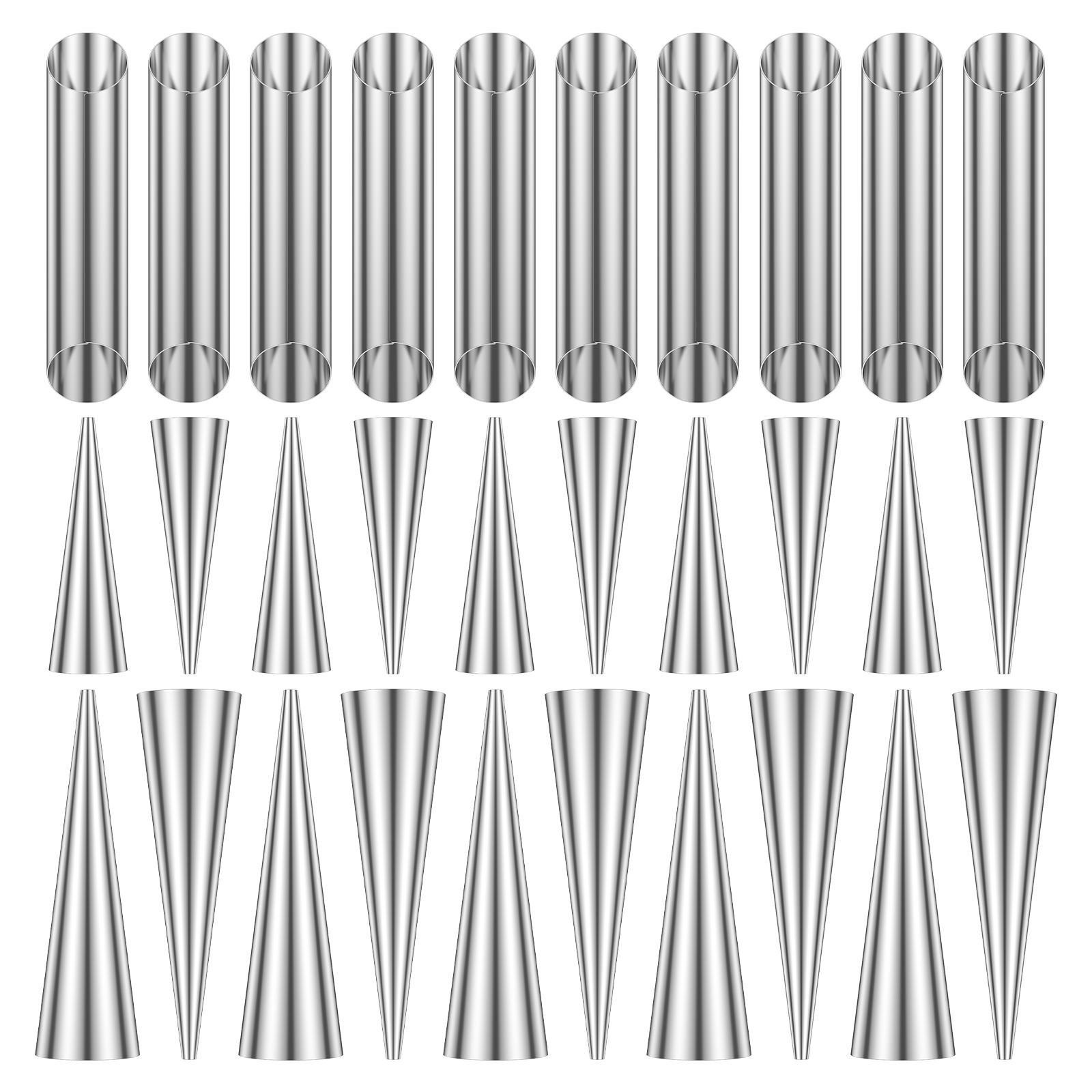 20/30Pcs Cannoli Tubes Stainless Steel Cream Horn Mold Non-Stick Cannoli Forms Conical Tube Cone Dessert Pastry Roll Baking Tool
20/30Pcs Cannoli Tubes Stainless Steel Cream Horn Mold Non-Stick Cannoli Forms Conical Tube Cone Dessert Pastry Roll Baking Tool