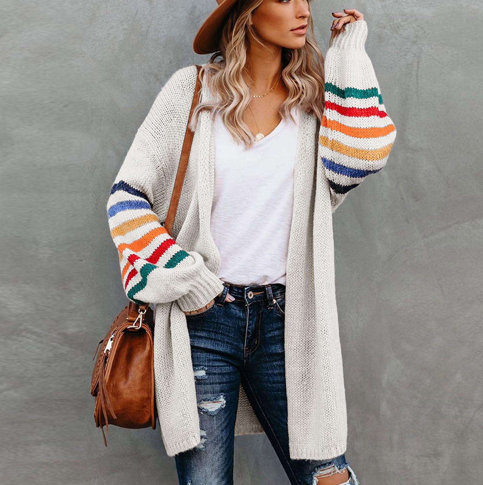 Женский повседневный вязаный свободный массивный свитер с открытым передом, кардиган, пальто с длинными рукавами, верхняя одежда XL белый
Женский повседневный вязаный свободный массивный свитер с открытым передом, кардиган, пальто с длинными рукавами, верхняя одежда XL белый