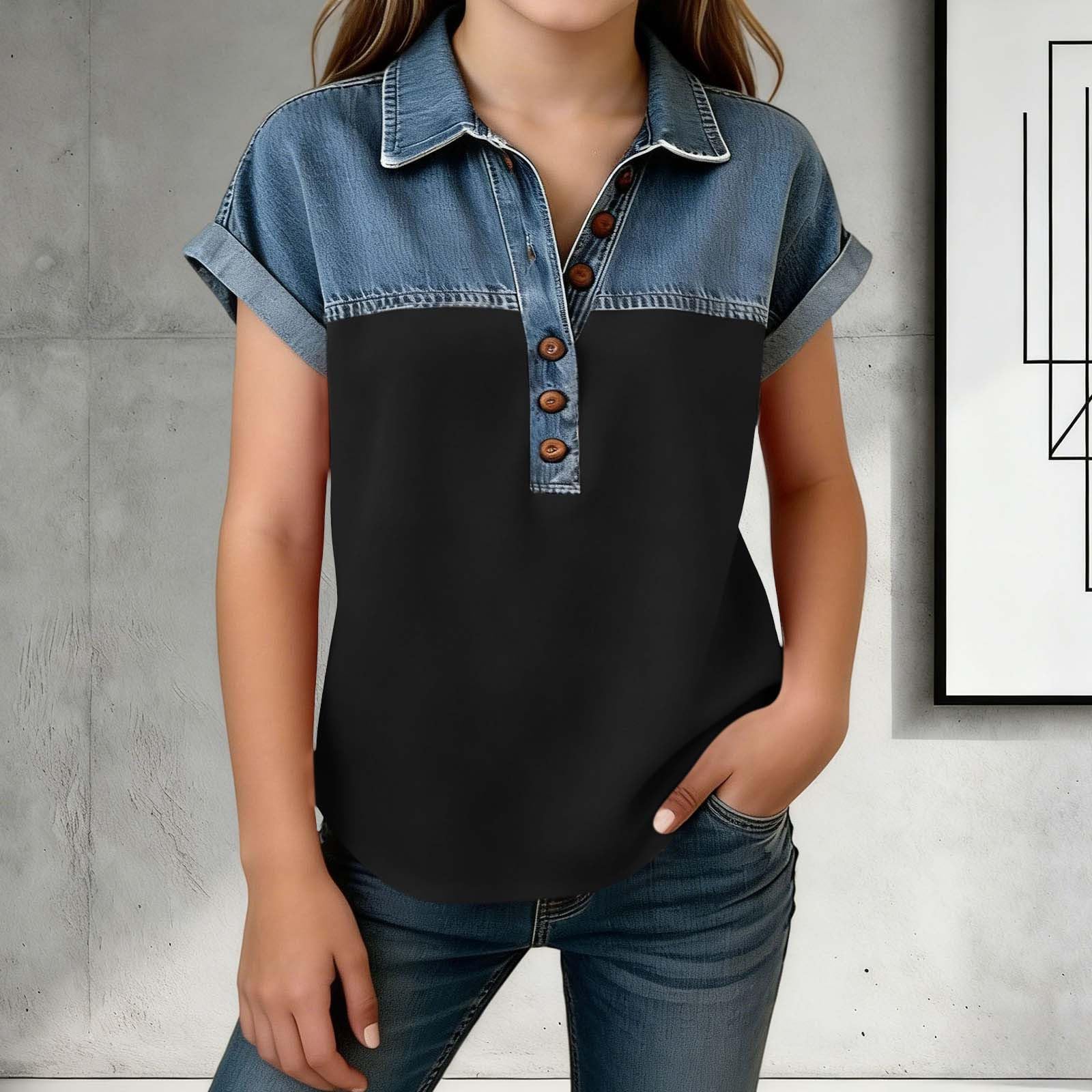 Kids Solid Color Patchwork Denim Loose Fit Casual Round Neck Short Sleeve Top Suitable for Everyday Wear and Outdoor Activities 100 чёрный
Kids Solid Color Patchwork Denim Loose Fit Casual Round Neck Short Sleeve Top Suitable for Everyday Wear and Outdoor Activities 100 чёрный